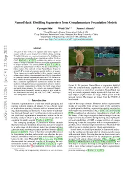 NamedMask: Distilling Segmenters from Complementary Foundation Models