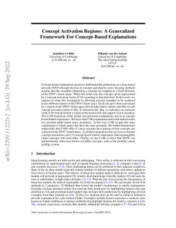 Concept Activation Regions: A Generalized Framework For Concept-Based
  Explanations