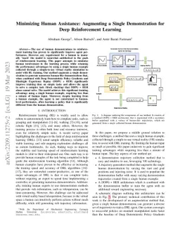 Minimizing Human Assistance: Augmenting a Single Demonstration for Deep
  Reinforcement Learning