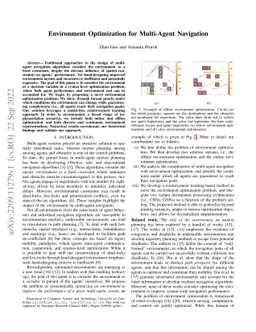 Environment Optimization for Multi-Agent Navigation