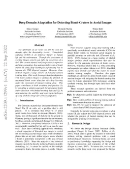 Deep Domain Adaptation for Detecting Bomb Craters in Aerial Images