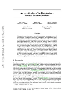 An Investigation of the Bias-Variance Tradeoff in Meta-Gradients