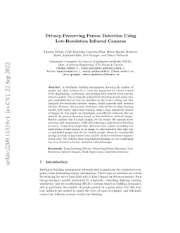 Privacy-Preserving Person Detection Using Low-Resolution Infrared
  Cameras
