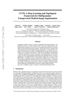CUTS: A Deep Learning and Topological Framework for Multigranular
  Unsupervised Medical Image Segmentation