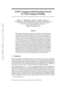 LGDN: Language-Guided Denoising Network for Video-Language Modeling