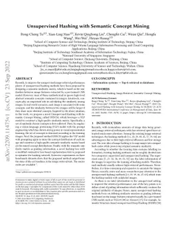 Unsupervised Hashing with Semantic Concept Mining