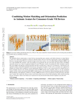 Combining Motion Matching and Orientation Prediction to Animate Avatars
  for Consumer-Grade VR Devices