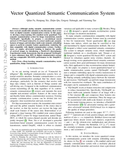 Vector Quantized Semantic Communication System