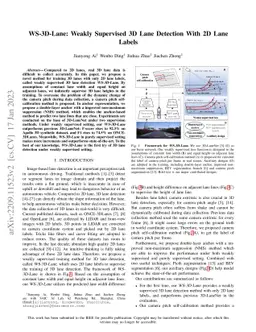 WS-3D-Lane: Weakly Supervised 3D Lane Detection With 2D Lane Labels