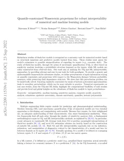 Quantile-constrained Wasserstein projections for robust interpretability
  of numerical and machine learning models