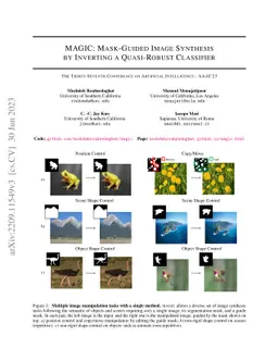 MAGIC: Mask-Guided Image Synthesis by Inverting a Quasi-Robust
  Classifier