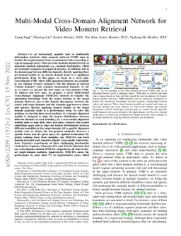 Multi-Modal Cross-Domain Alignment Network for Video Moment Retrieval