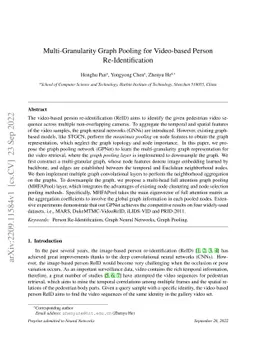 Multi-Granularity Graph Pooling for Video-based Person Re-Identification