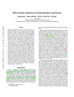 Robust Domain Adaptation for Machine Reading Comprehension