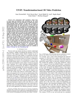T3VIP: Transformation-based 3D Video Prediction