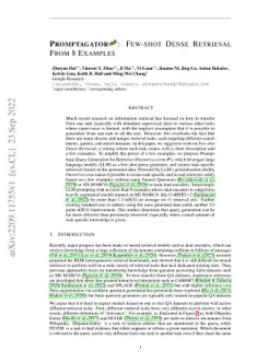 Promptagator: Few-shot Dense Retrieval From 8 Examples