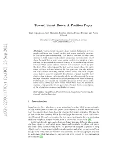 Toward Smart Doors: A Position Paper