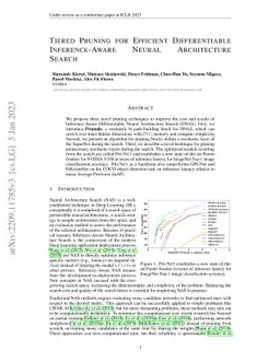 Tiered Pruning for Efficient Differentialble Inference-Aware Neural
  Architecture Search