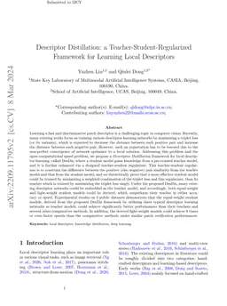 Descriptor Distillation: a Teacher-Student-Regularized Framework for
  Learning Local Descriptors