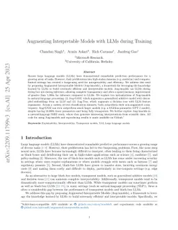Augmenting Interpretable Models with LLMs during Training