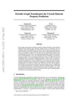 Periodic Graph Transformers for Crystal Material Property Prediction