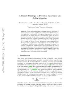 A Simple Strategy to Provable Invariance via Orbit Mapping