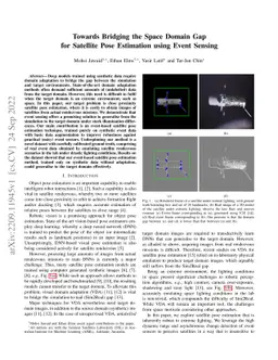 Towards Bridging the Space Domain Gap for Satellite Pose Estimation
  using Event Sensing