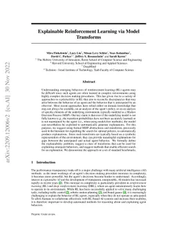 Explainable Reinforcement Learning via Model Transforms