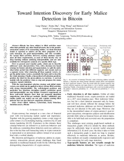 Toward Intention Discovery for Early Malice Detection in Bitcoin
