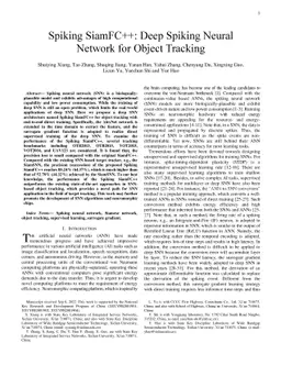 Spiking SiamFC++: Deep Spiking Neural Network for Object Tracking