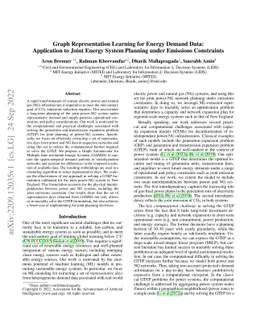 Graph Representation Learning for Energy Demand Data: Application to
  Joint Energy System Planning under Emissions Constraints
