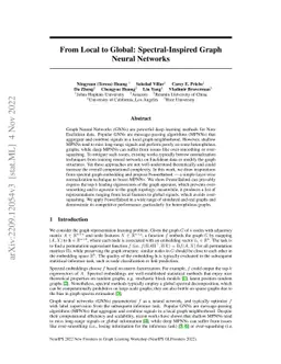 From Local to Global: Spectral-Inspired Graph Neural Networks