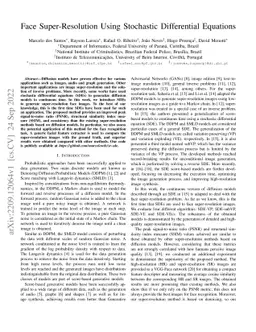 Face Super-Resolution Using Stochastic Differential Equations