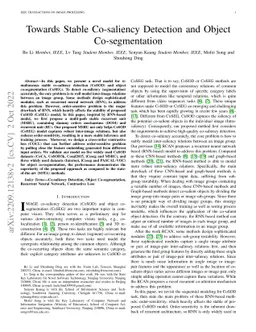Towards Stable Co-saliency Detection and Object Co-segmentation