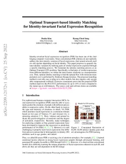 Optimal Transport-based Identity Matching for Identity-invariant Facial
  Expression Recognition