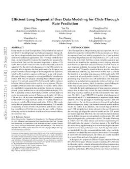Efficient Long Sequential User Data Modeling for Click-Through Rate
  Prediction