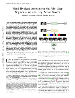 Hand Hygiene Assessment via Joint Step Segmentation and Key Action
  Scorer