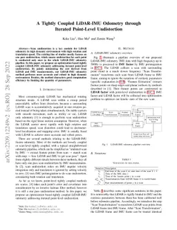 A Tightly Coupled LiDAR-IMU Odometry through Iterated Point-Level
  Undistortion