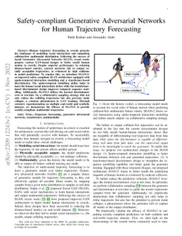 Safety-compliant Generative Adversarial Networks for Human Trajectory
  Forecasting