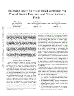Enforcing safety for vision-based controllers via Control Barrier
  Functions and Neural Radiance Fields