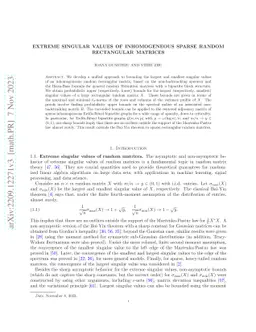 Extreme singular values of inhomogeneous sparse random rectangular
  matrices