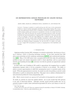 On Representing Linear Programs by Graph Neural Networks