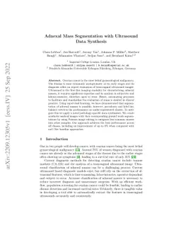 Adnexal Mass Segmentation with Ultrasound Data Synthesis