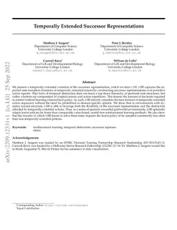 Temporally Extended Successor Representations