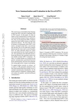 News Summarization and Evaluation in the Era of GPT-3