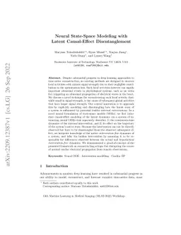 Neural State-Space Modeling with Latent Causal-Effect Disentanglement