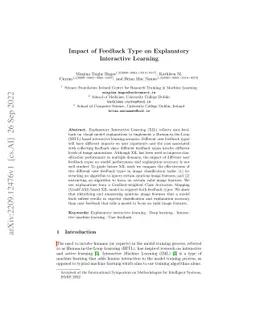 Impact of Feedback Type on Explanatory Interactive Learning