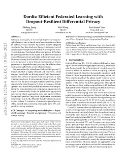 Dordis: Efficient Federated Learning with Dropout-Resilient Differential
  Privacy