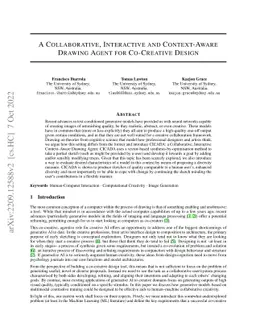 A Collaborative, Interactive and Context-Aware Drawing Agent for
  Co-Creative Design