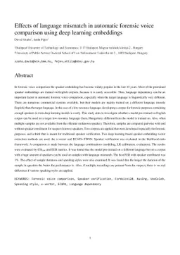 Effects of language mismatch in automatic forensic voice comparison
  using deep learning embeddings